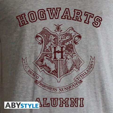 T-shirt - Harry Potter - Alumni Gris Et Rouge Premium Taille L